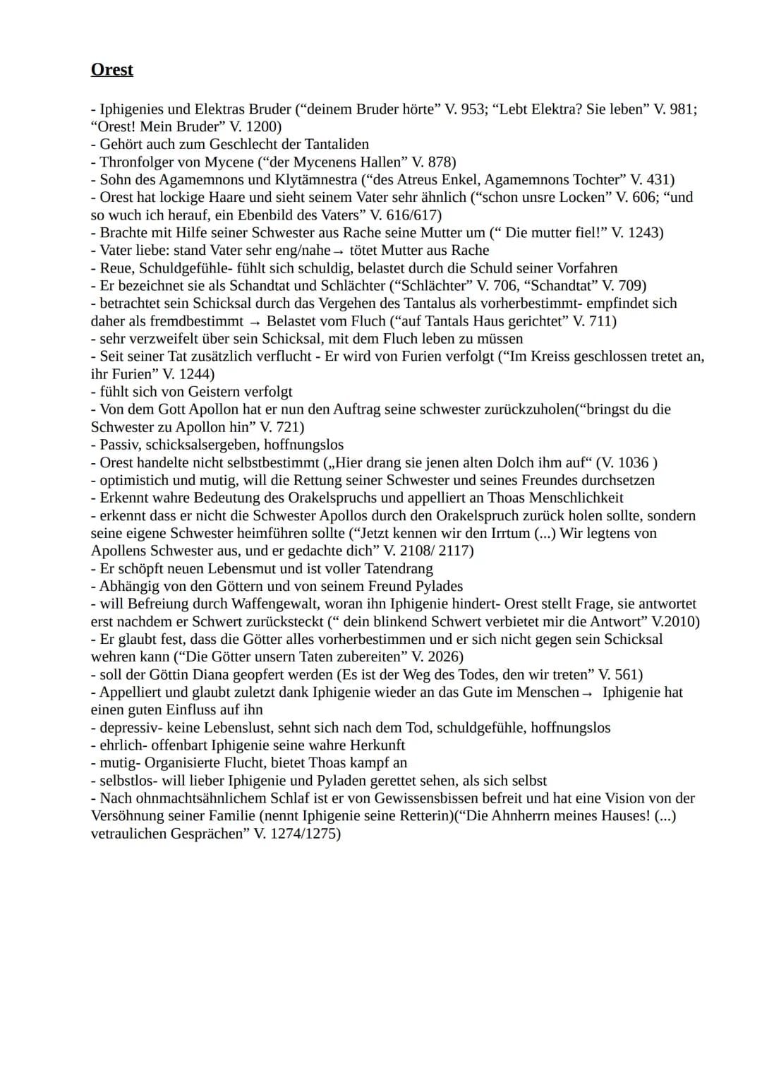 Iphigenie auf Tauris
Figurencharakteristik zu Iphigenie, Thoas, Orest, Pylades und Arkas
Iphigenie
- emotionaler, familärer, liebevoller Men