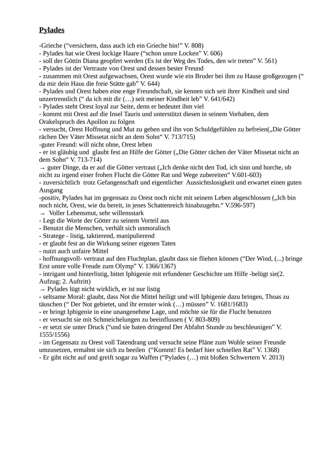 Iphigenie auf Tauris
Figurencharakteristik zu Iphigenie, Thoas, Orest, Pylades und Arkas
Iphigenie
- emotionaler, familärer, liebevoller Men