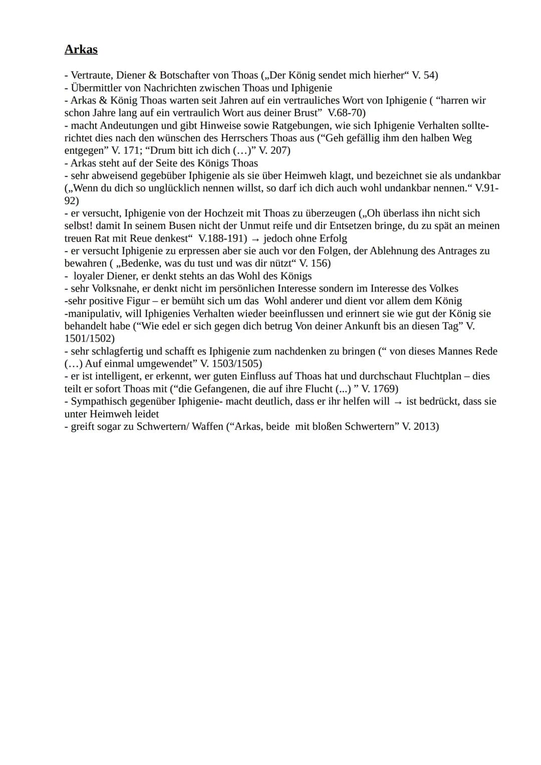 Iphigenie auf Tauris
Figurencharakteristik zu Iphigenie, Thoas, Orest, Pylades und Arkas
Iphigenie
- emotionaler, familärer, liebevoller Men