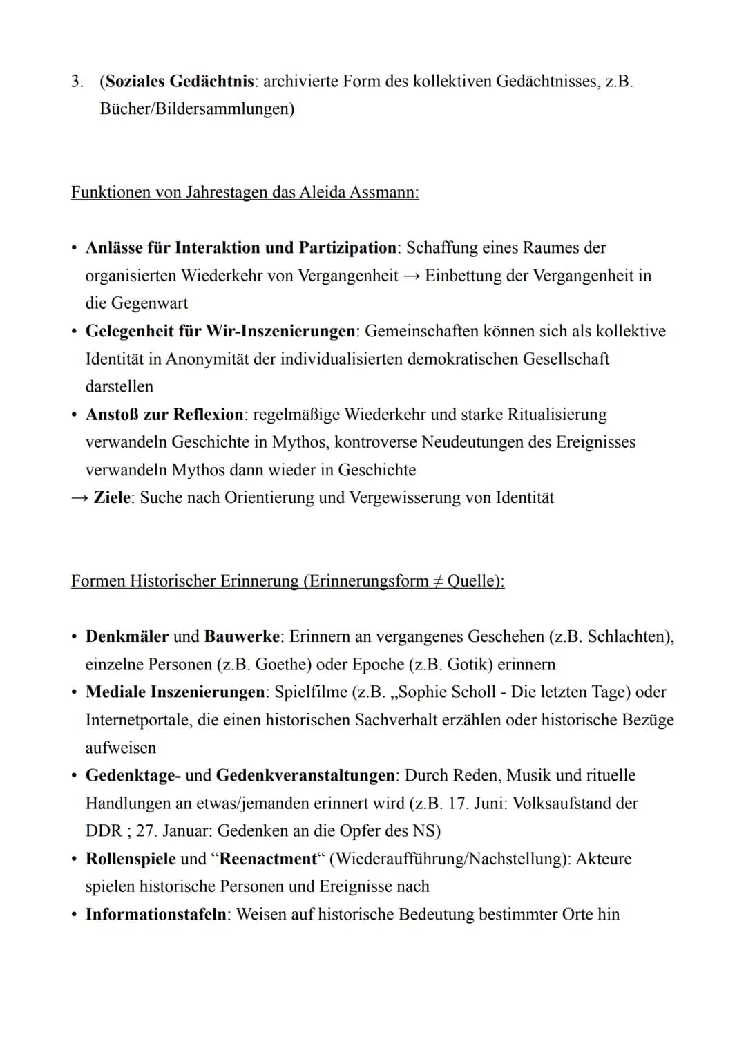Geschichte LK - Abitur 2022
Lernzettel
13.2.: Nationale Gedenk- und Feiertage
Kernmodul: Geschichtsbewusstsein und Geschichtskultur
Begriffl