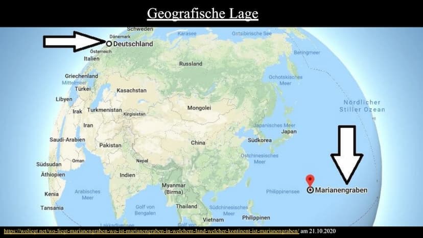 Handout Biologie über ein Ökosystem
Carina J. und Celina U. Klasse: 11d
Grundinfos:
Marianengraben
ca. 2400 km Länge
benannt nach Inselgrupp