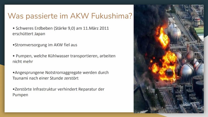7
Reaktorunfall
Fukushima Inhaltsverzeichnis
Thema
Was ist passiert?
Blöcke
Sicherheitseinrichtung
Daten des Fukushima
Funktionsweise Kernre