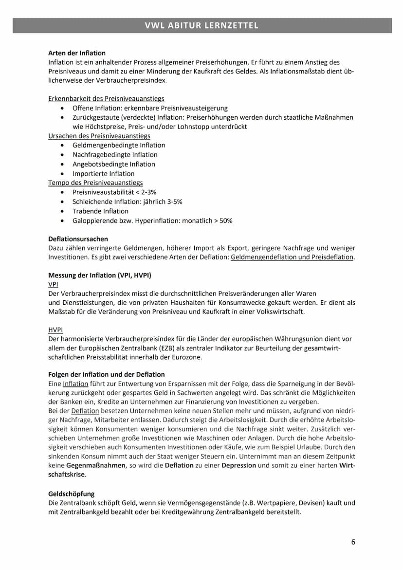 VWL ABITUR LERNZETTEL
Lerngebiet 4: Grundlagen der Wirtschaftspolitik
Konjunkturbegriff
Die in gewisser Regelmäßigkeit auftretenden mehrjähr