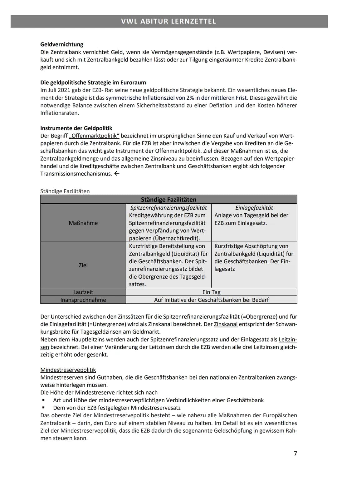 VWL ABITUR LERNZETTEL
Lerngebiet 4: Grundlagen der Wirtschaftspolitik
Konjunkturbegriff
Die in gewisser Regelmäßigkeit auftretenden mehrjähr