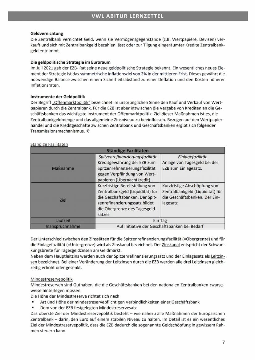 VWL ABITUR LERNZETTEL
Lerngebiet 4: Grundlagen der Wirtschaftspolitik
Konjunkturbegriff
Die in gewisser Regelmäßigkeit auftretenden mehrjähr