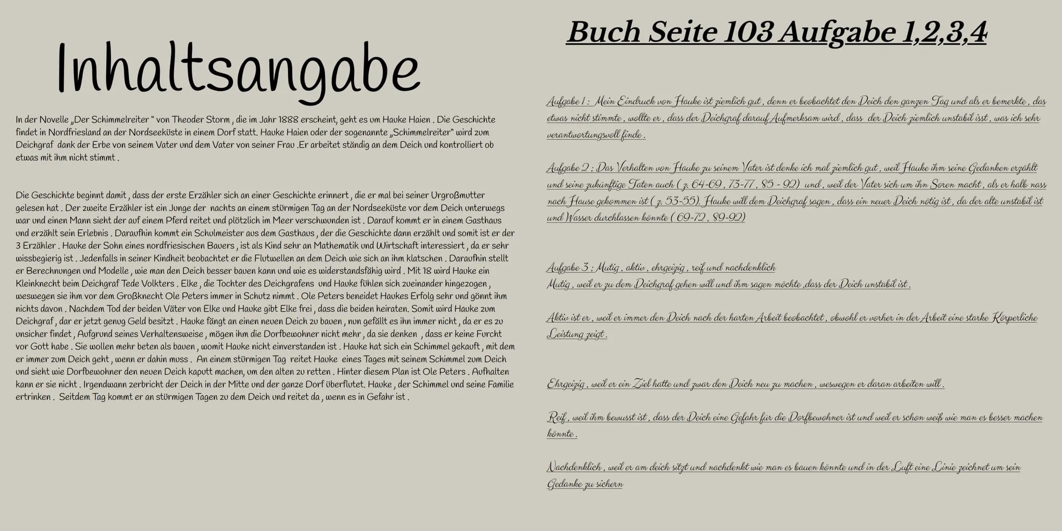 Der Schimmelreiter Gedicht, Zusammenfassung und Interpretation PDF