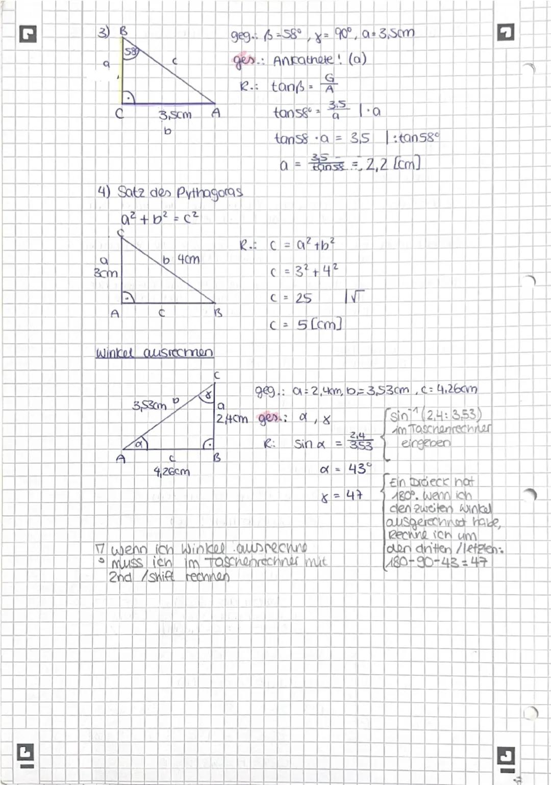 # Tigonometric
Sirus, kosinus, langens 252.25

Hypotenuse

C

B
Gegenkathete

Ankathete

Ankatnete
Die Ankathete ist die Seite, die direkt a
