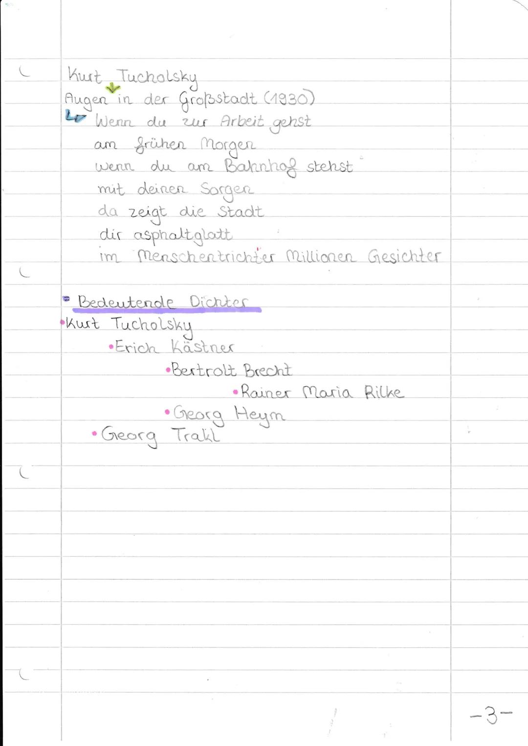 Großstadtlyrik

Beschreibung: Am Umbruch zum 20. Jahrhundert
hatten sich die Menschen zuvor nicht
gekannten Problemen zu stellen: Der stetig