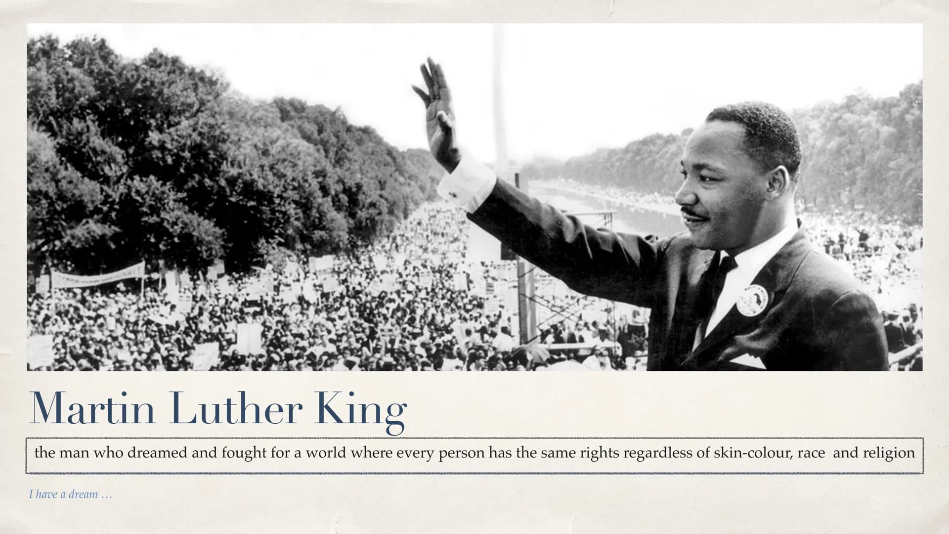 
<h2 id="biography">Biography</h2>
<p>Martin Luther King, also known as Michael King Jr, was born on January 15th, 1929 in Atlanta, USA. He 