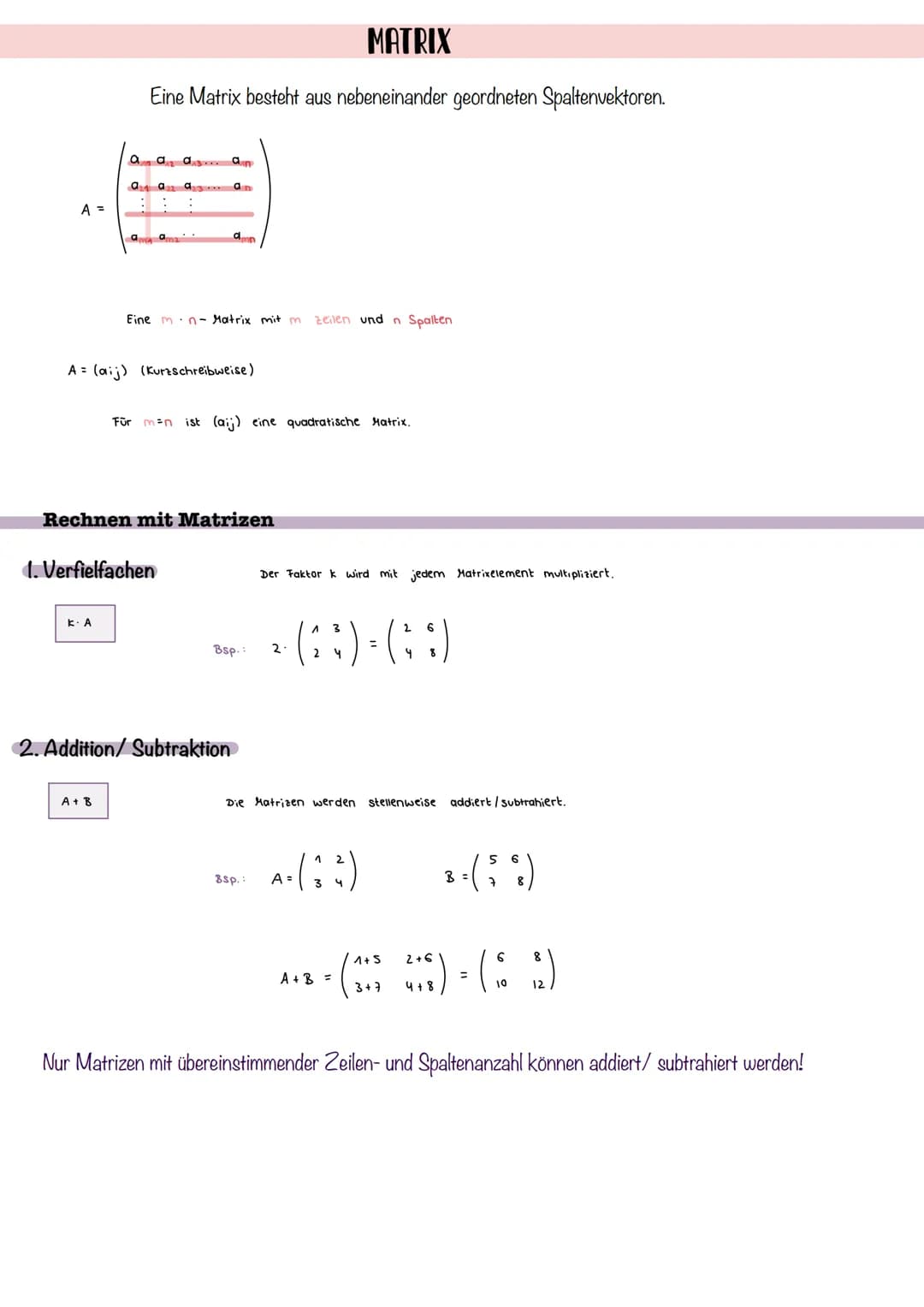 Beispiel:
I 3x + Y +
I 6x - Чу
TIL 3 x +
Y
3 1
6
3 1
Y
3
Umwandlung in
2
-4 4
6
3 1 2
0-6 0
+
1 6
+
22
ча
62
y=2₁
2
Matrix:
-8
0
3x + 2
3x
+
