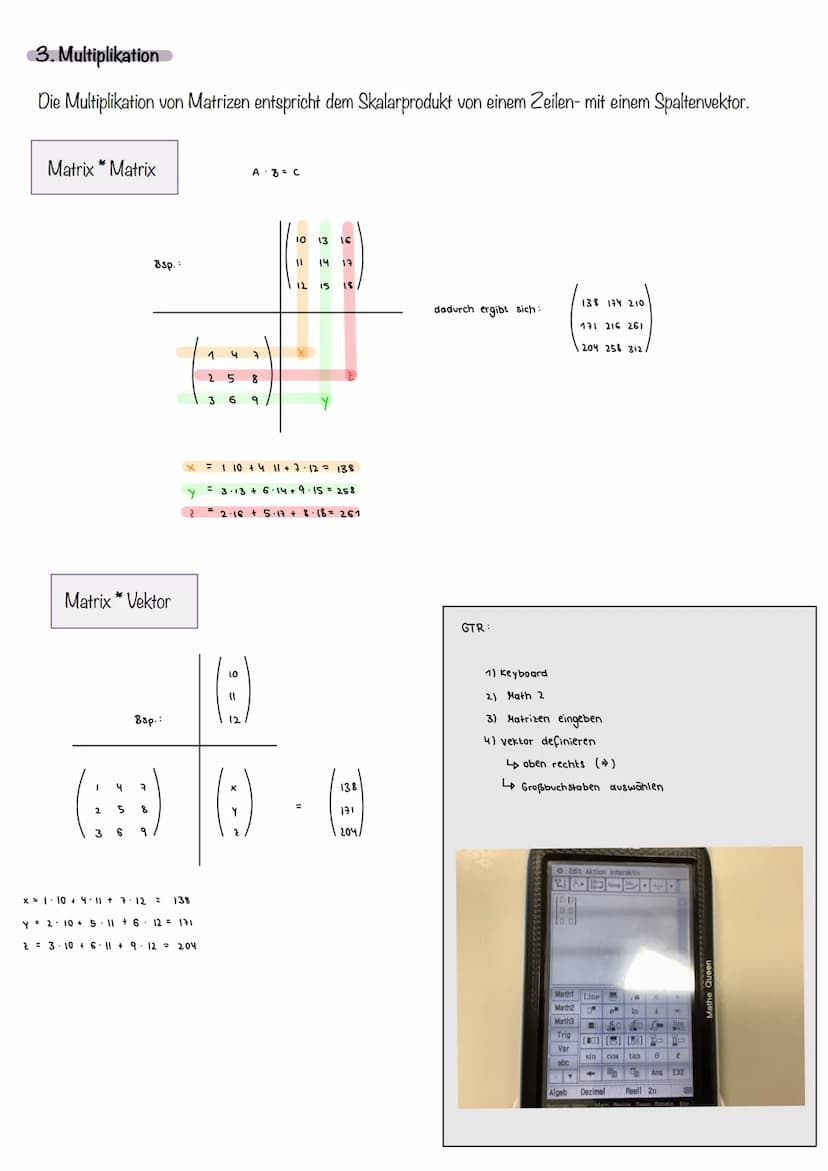 Beispiel:
I 3x + Y +
I 6x - Чу
TIL 3 x +
Y
3 1
6
3 1
Y
3
Umwandlung in
2
-4 4
6
3 1 2
0-6 0
+
1 6
+
22
ча
62
y=2₁
2
Matrix:
-8
0
3x + 2
3x
+