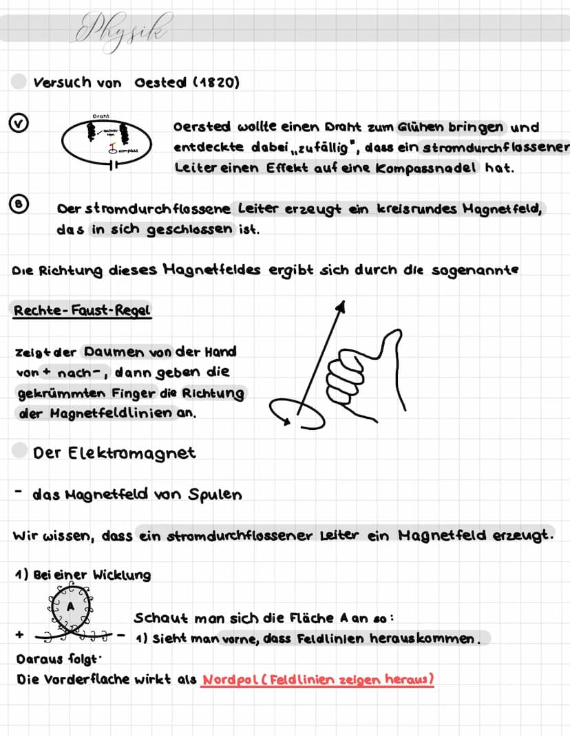 F=Ma
Physik
E=MC² O
Physik
Versuch von Oested (1820)
-
Draht
Isolato
ren
Б котравя
Der stromdurch flossene Leiter erzeugt ein kreisrundes Ma