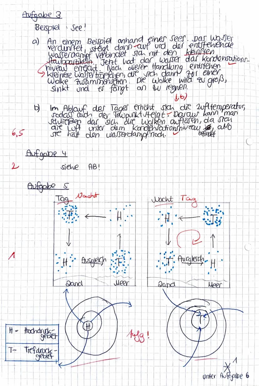 Klassenarbeit Nr. 3
Aufgabe 1
a) Bei einer Temperatur von 15°C beträgt die absolute Luftfeuchtigkeit 8g
Wasserdampf/m³ Luft.
Bestimme die ma