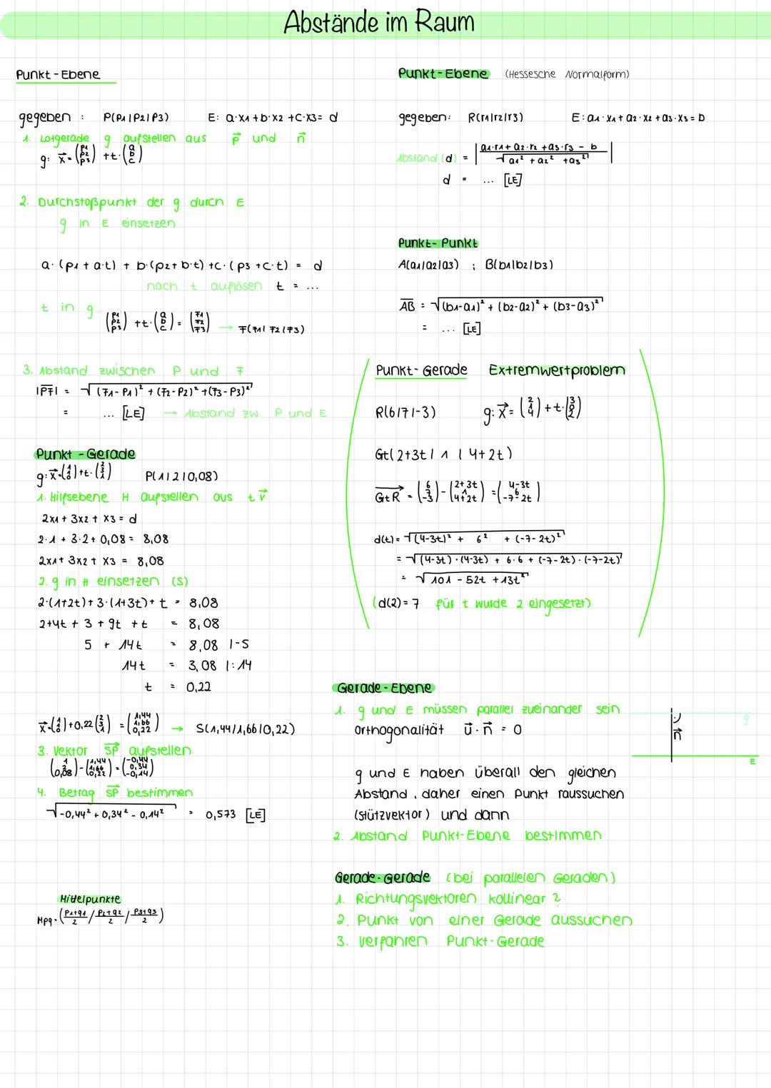 # Ebenenformen

Parameterform. $P+r\cdot\overrightarrow{u}+s\cdot\overrightarrow{v}$

$
\overrightarrow{u}\cdot\overrightarrow{v}$ (Kreuzpro
