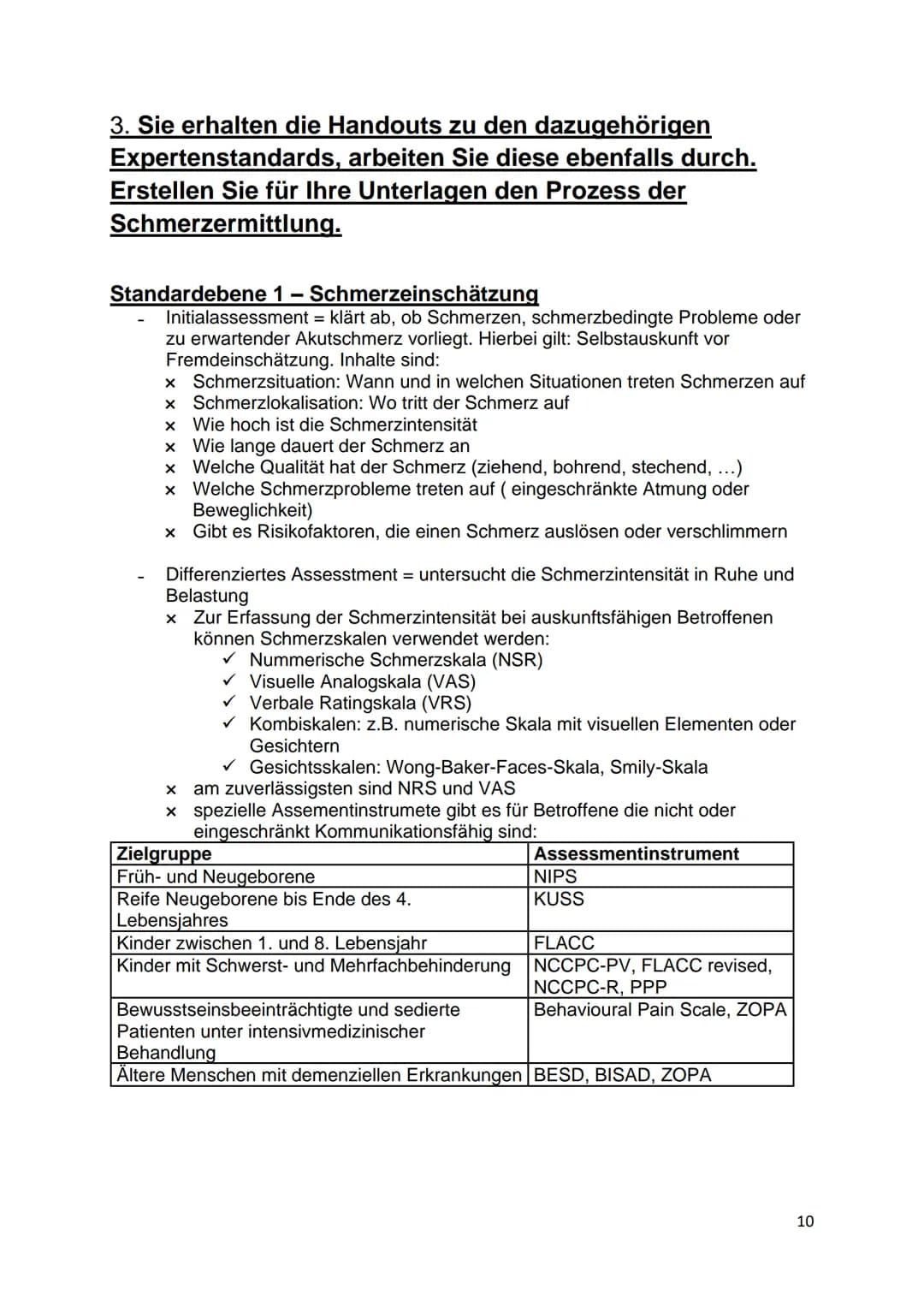Schmerz Inhaltsverzeichnis
Schmerz..
Aufgaben
1. Erstellen sie für Ihre Unterlagen eine Übersicht über den akuten und chronischen Schmerz.
(