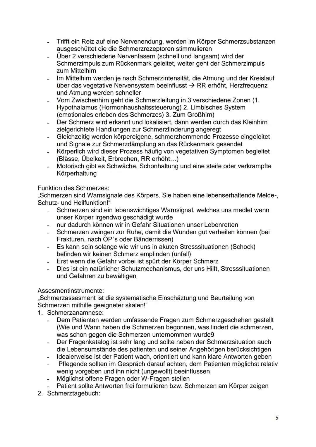 Schmerz Inhaltsverzeichnis
Schmerz..
Aufgaben
1. Erstellen sie für Ihre Unterlagen eine Übersicht über den akuten und chronischen Schmerz.
(