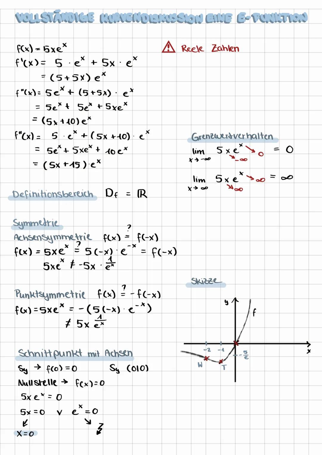 # e-FUNKTION

f(x)=ex

e
f'(x)= ln(x)

1
04

e≈ 2,71... (Є Ⅱ bzw. R\Q)

also irrational und sogar
transzendent

lim ex = ∞
x→∞

lim ex = 0


