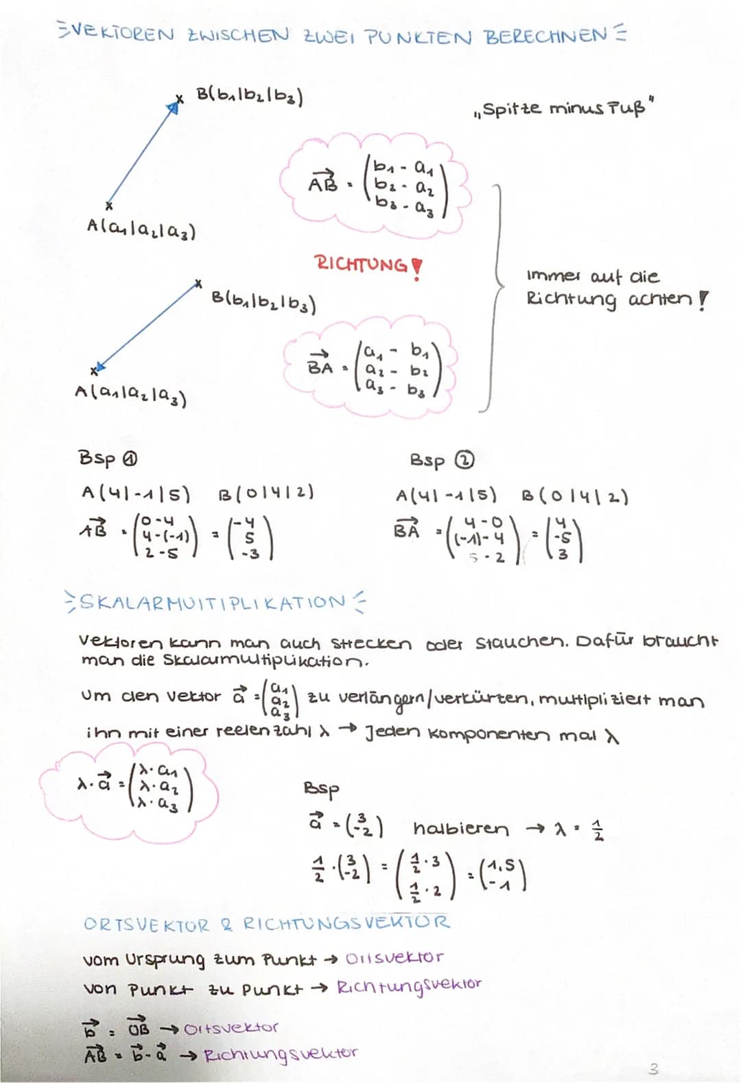 *A
SIND ZWEI VEKTOREN KOLLINEAR?
[= VIELFACHE]
Rechnerisch
Formel
a.s=
↑
ist s eindeutig?
a.
Bsp
a. ()
(3) · (41)
-2
·015
Eine zahl für s ei