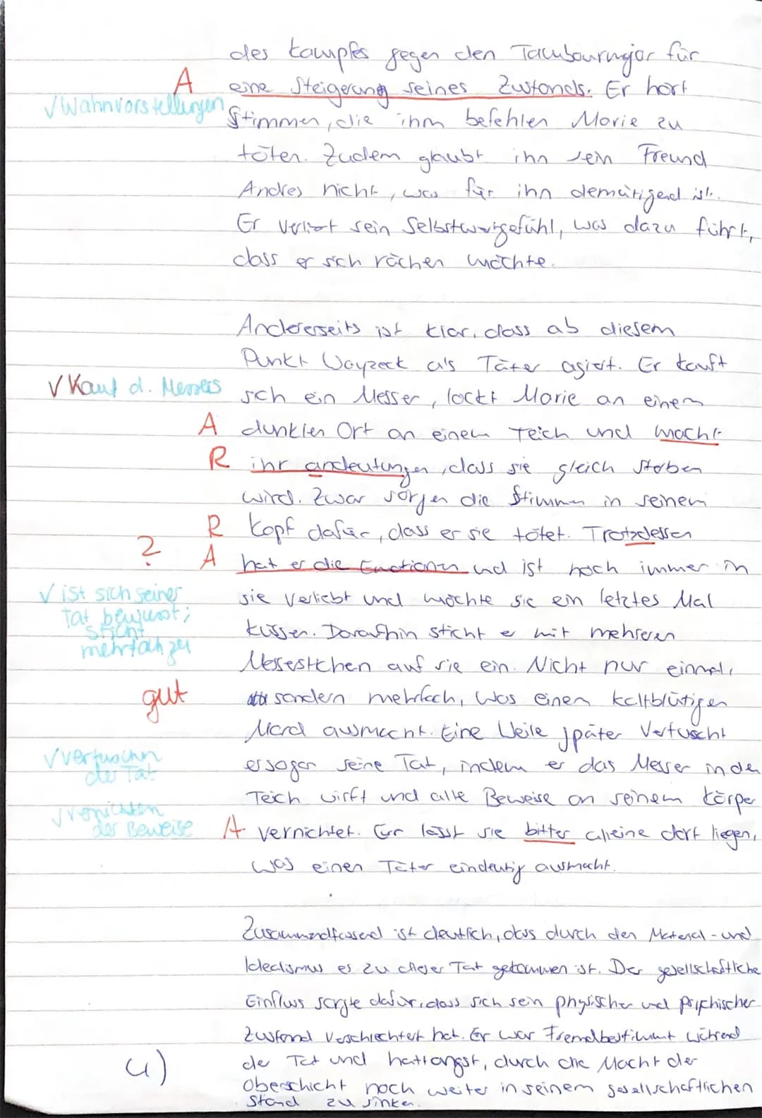 10:30
DEU 12.1 URB
Name:
Angelina
Klausur Nr.2: Woyzeck - Opfer oder Täter?
Klausur Nr. 2
mehrerc + Textbelege
✓
1. Arbeite die Hauptaussage