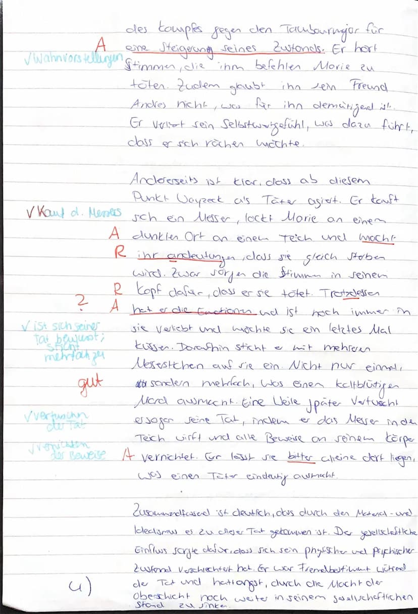 10:30
DEU 12.1 URB
Name:
Angelina
Klausur Nr.2: Woyzeck - Opfer oder Täter?
Klausur Nr. 2
mehrerc + Textbelege
✓
1. Arbeite die Hauptaussage