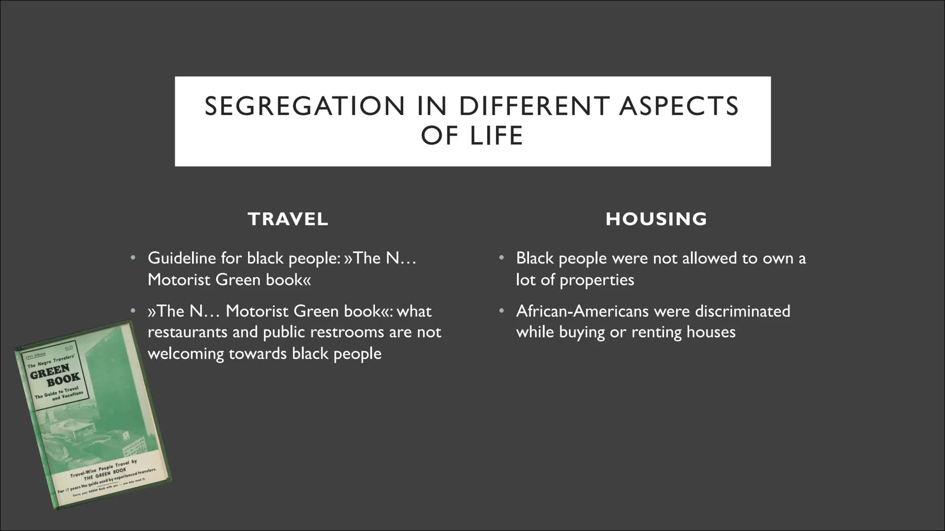 Subject:
Teacher:
Lecturer:
Racial segregation
1. WHAT DOES "RACIAL SEGREGATION" MEAN?
"Racial segregation is the separation, either by or b