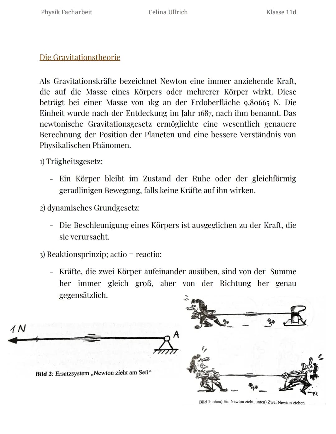 Physik Facharbeit
Celina Ullrich
Klasse 11d
Sir Isaac Newton
englischer Naturforscher, Philosoph, Alchemist und Verwaltungsbeamter
Celina Ul