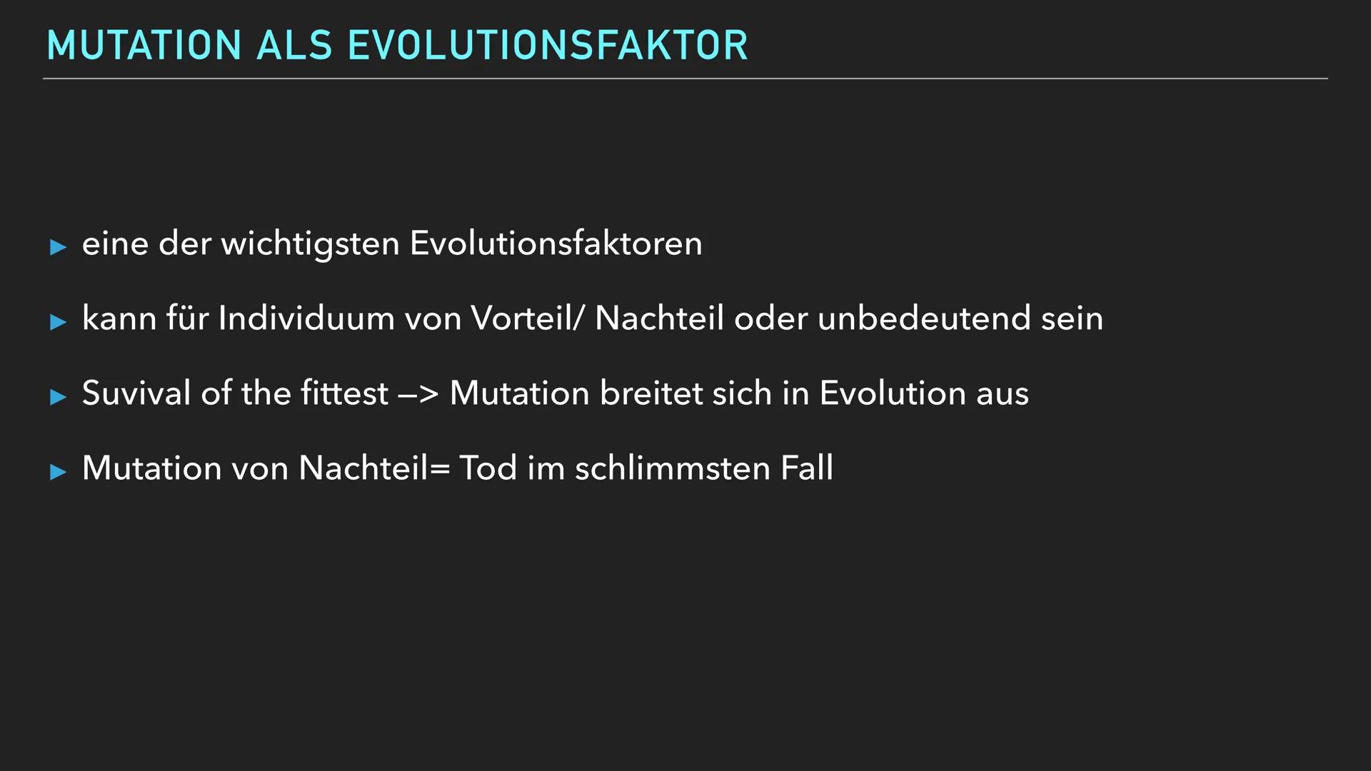 EMMA WAGENKNECHT
MUTATION GLIEDERUNG
Mutation Definition
► Mutation allgemein
► Ursachen
► Genommuationen
► Chromosomenmutation
► Genmutatio