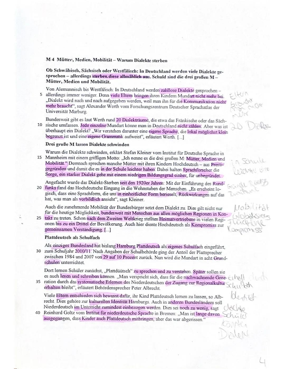 Q2.1 Deutsch, G91, SchA
Aufgabenstellung
Materialgestütztes Verfassen eines Textes mit fachspezifischem Bezug zum Thema
„Sprachvarietäten un