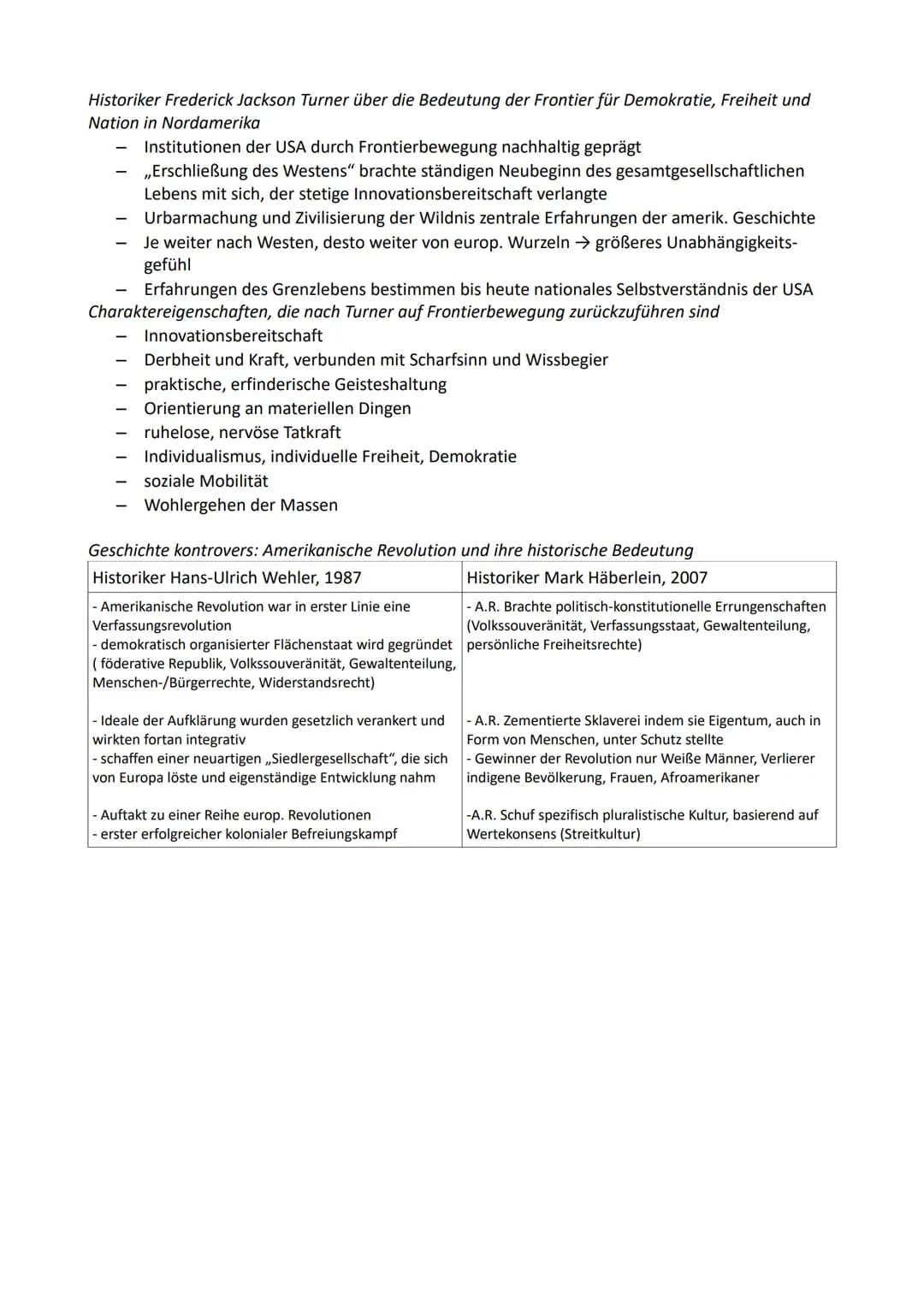 1) Die Amerikanische Revolution
Geschichte Klausur 1
1.1 Leben in den Kolonien - Ursachen und Anfänge der Revolution
Gesellschaft in den Kol