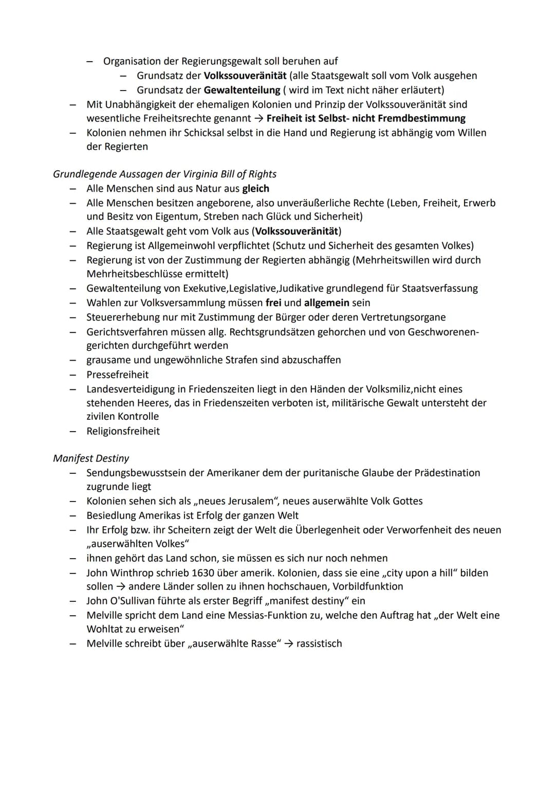 1) Die Amerikanische Revolution
Geschichte Klausur 1
1.1 Leben in den Kolonien - Ursachen und Anfänge der Revolution
Gesellschaft in den Kol