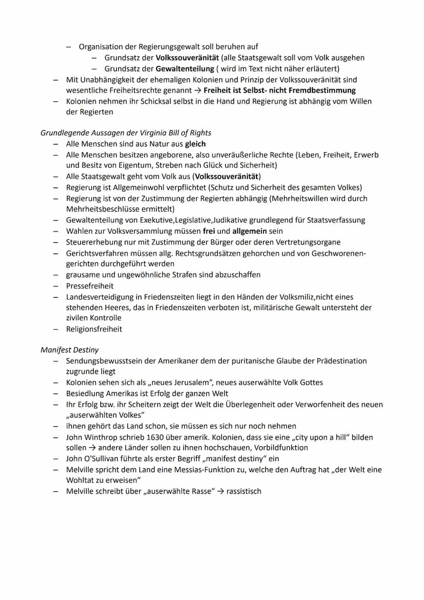 1) Die Amerikanische Revolution
Geschichte Klausur 1
1.1 Leben in den Kolonien - Ursachen und Anfänge der Revolution
Gesellschaft in den Kol