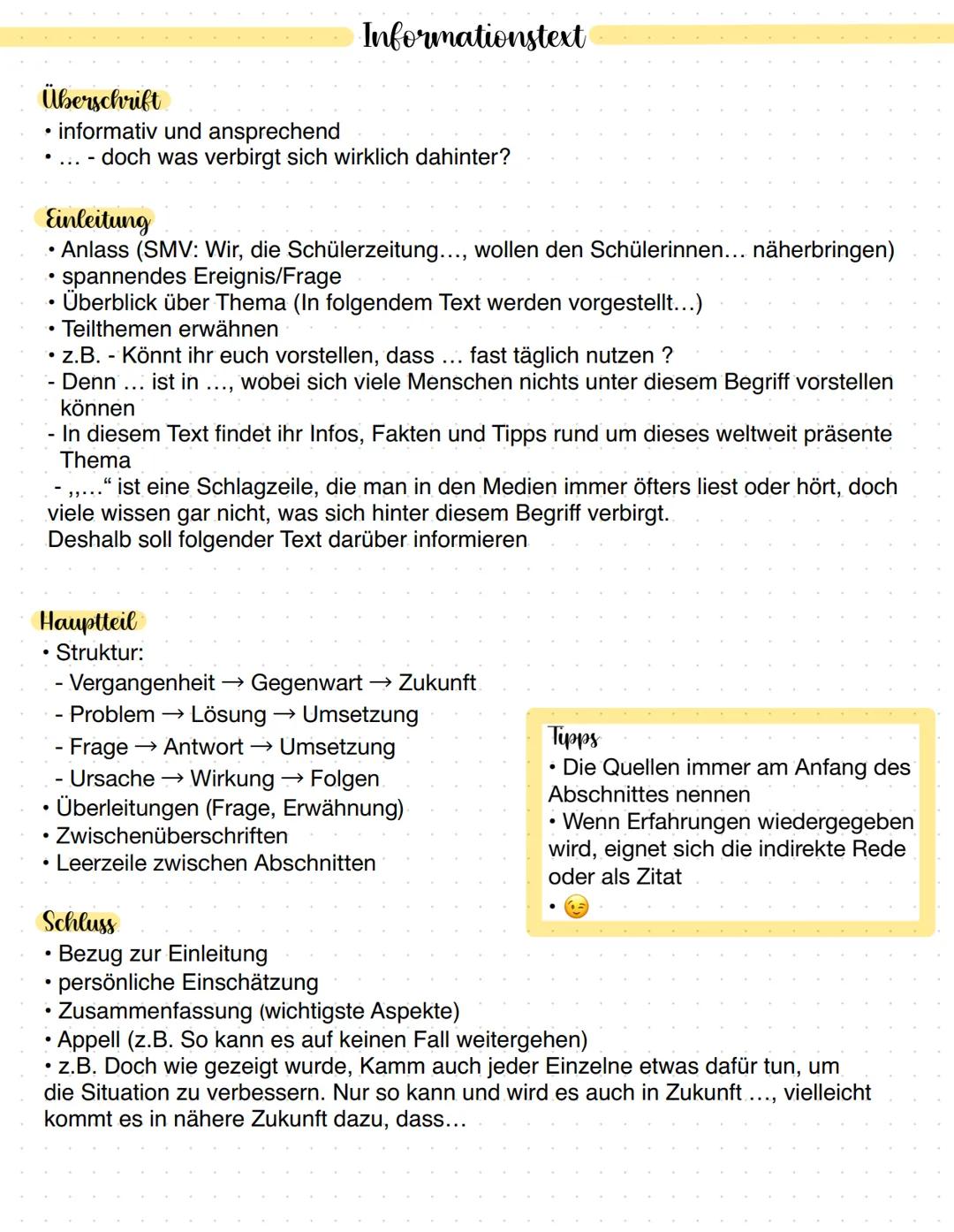 Überschrift
• informativ und ansprechend
... - doch was verbirgt sich wirklich dahinter?
Einleitung
Anlass (SMV: Wir, die Schülerzeitung...,
