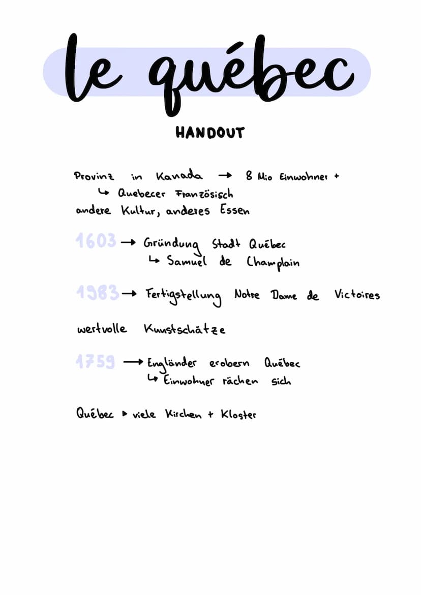 ► Provinz in Kanada
▸ Französisch als Amtssprache
▶ Hauptstadt Québec
▶
▶
▶
le québec
PRÉSENTATION
▶
Mehr als 8 Mio Einwohner; geringe Bevöl