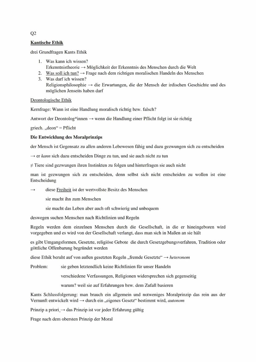 Q1.1 Anthropologische Grundpositionen
Menschenbilder
Vernunft- und Triebwesen: Freud und Kant
Vernunftwesen (Kant)
Der Mensch als Bewohner z