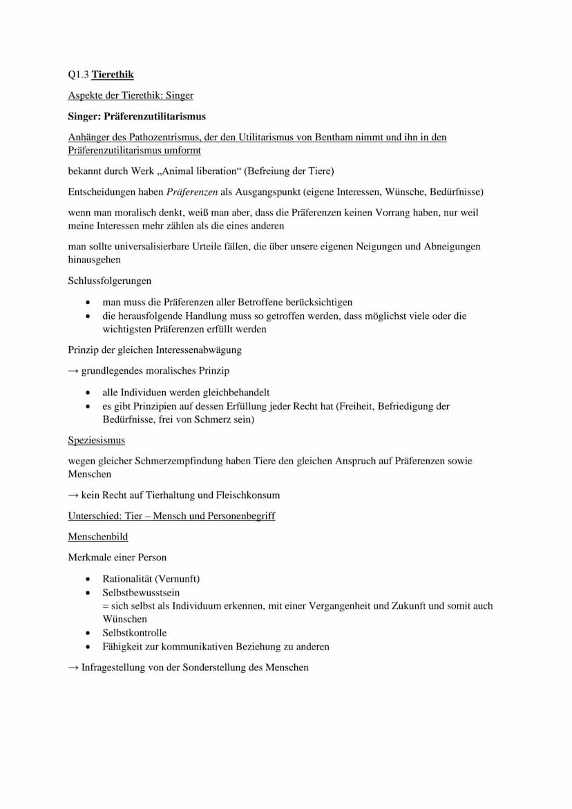 Q1.1 Anthropologische Grundpositionen
Menschenbilder
Vernunft- und Triebwesen: Freud und Kant
Vernunftwesen (Kant)
Der Mensch als Bewohner z