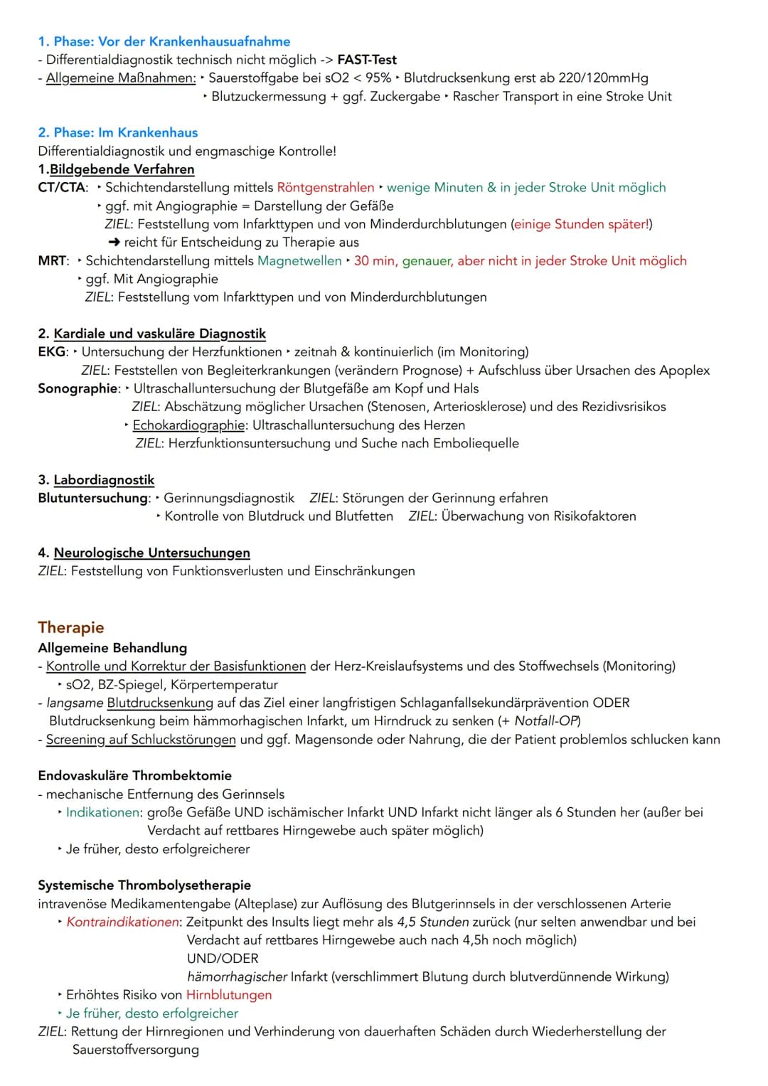 Apoplex
Ursachen: Arteriosklerose
Definition: Ablagerungen von Plaque an Blutgefäßwänden mit Wandverdickungen und Einengung des Gefäßlumens.