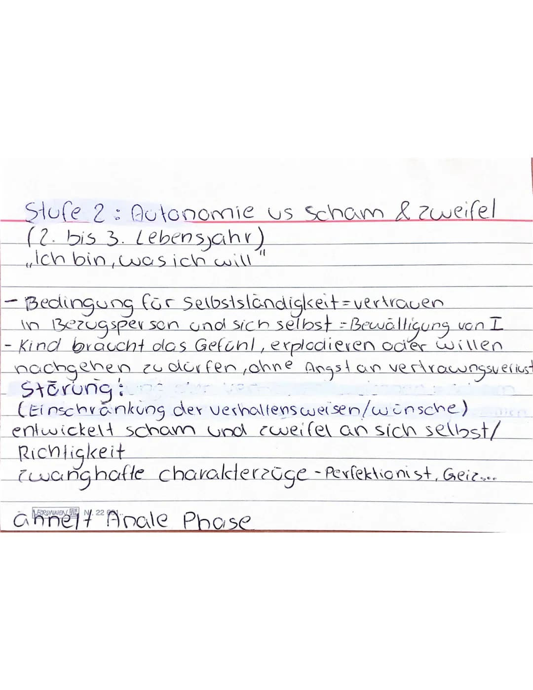 Erikson Freud
Die Theorie von Erikson schließt sich
der von Freud an, doch es wird
hinzugefügt, dass jeder Mensch nach
einem Grundbaupian au