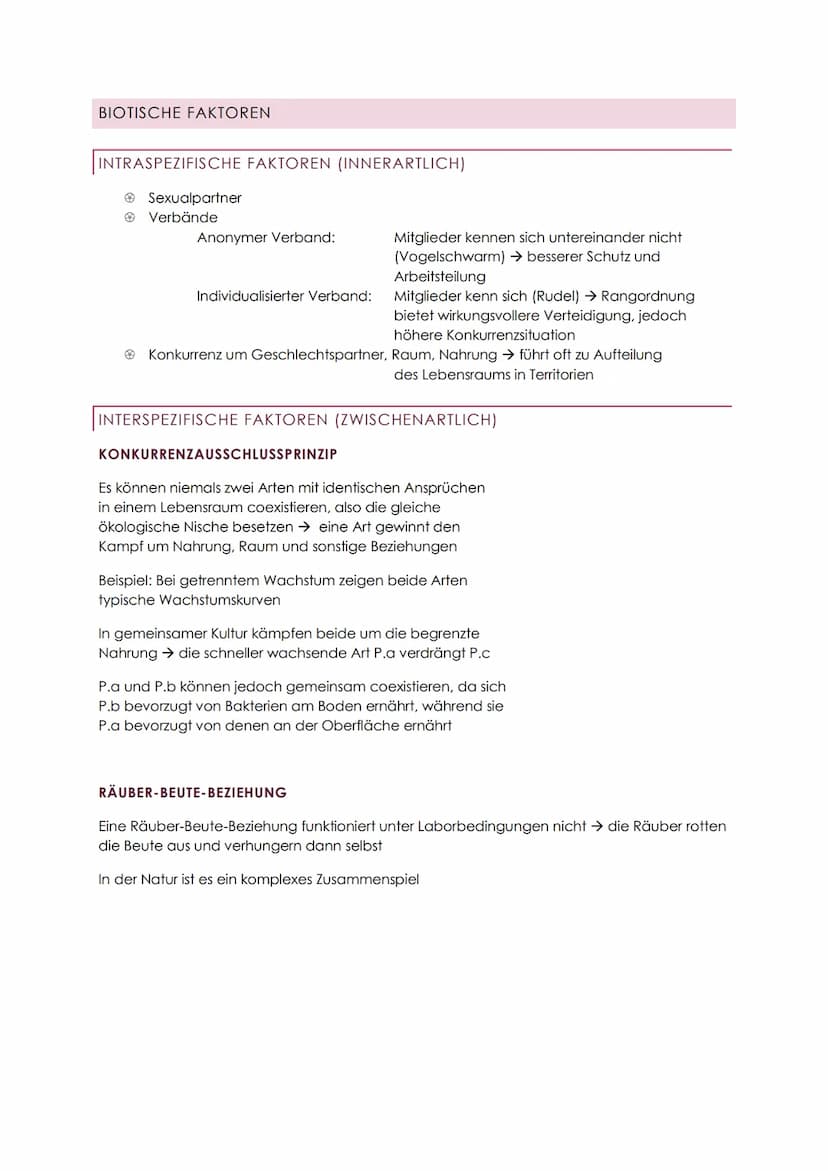 ÖKOLOGIE ABITUR
ÜBERSICHT
Autökologie Wechselwirkung zwischen einem einzelnen Organismus und der Umwelt
Demökologie Faktoren des Wachstumes 