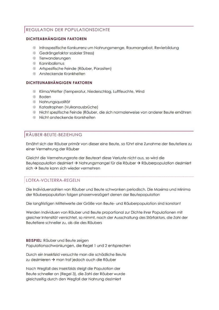 ÖKOLOGIE ABITUR
ÜBERSICHT
Autökologie Wechselwirkung zwischen einem einzelnen Organismus und der Umwelt
Demökologie Faktoren des Wachstumes 