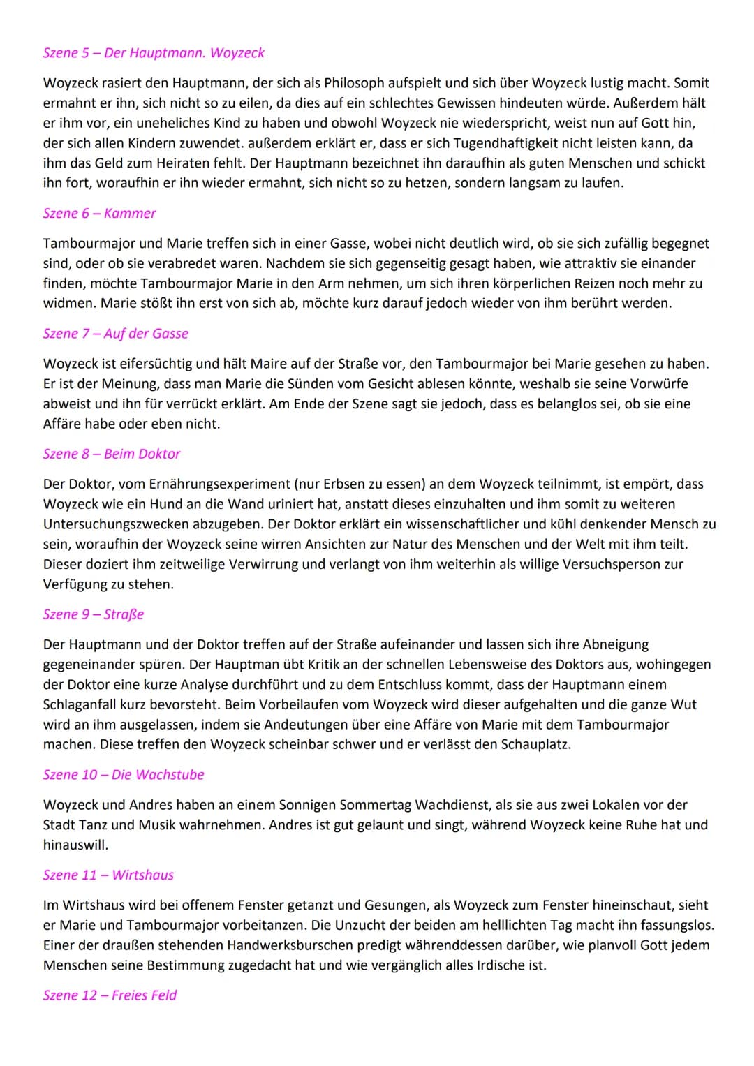 Woyzeck
In dem Drama ,,Woyzeck" von Georg Büchner, welches 1879 publiziert worden ist und sich i die Epoche des
Vormärz einordnen lässt. Das