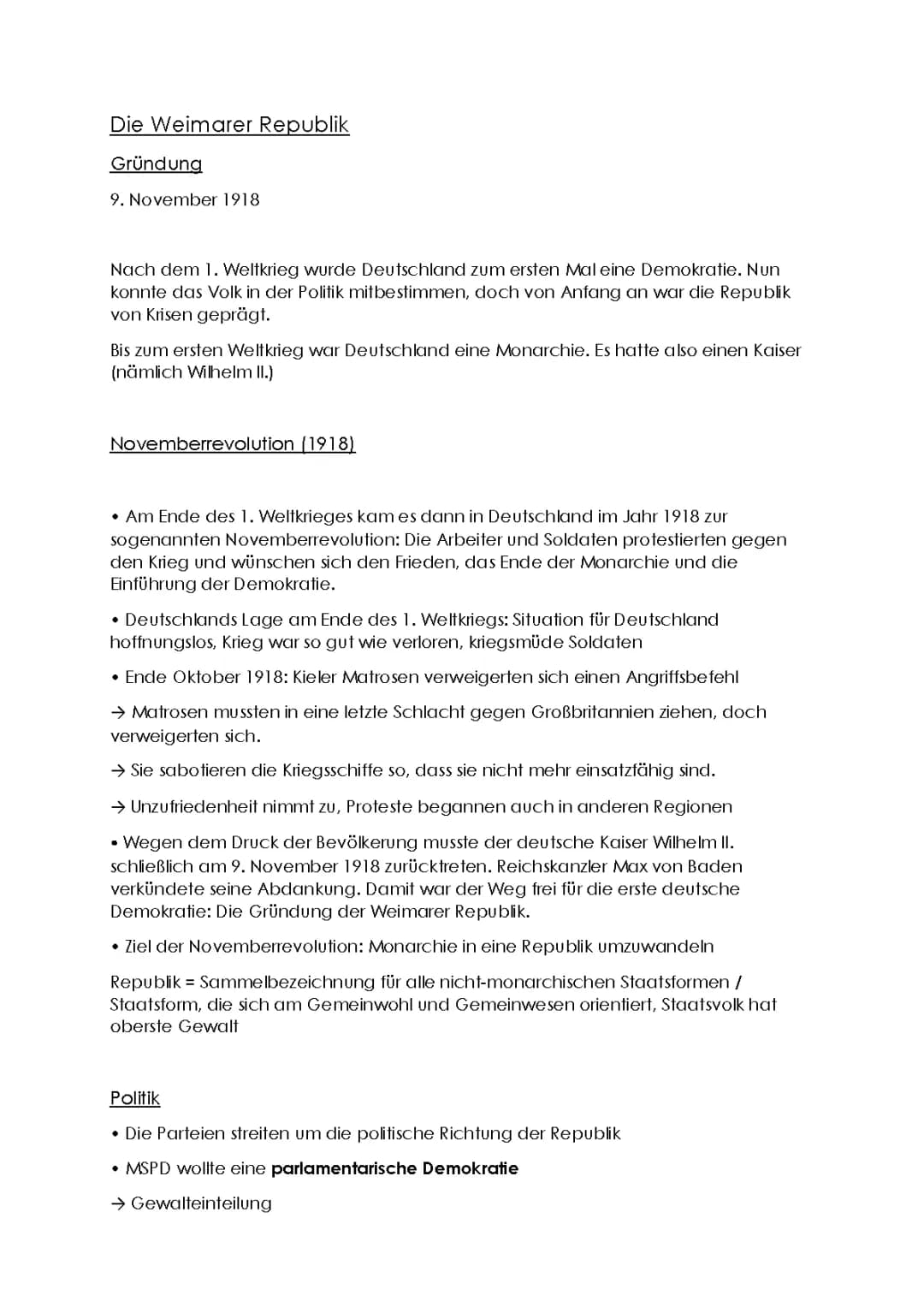 Weimarer Republik