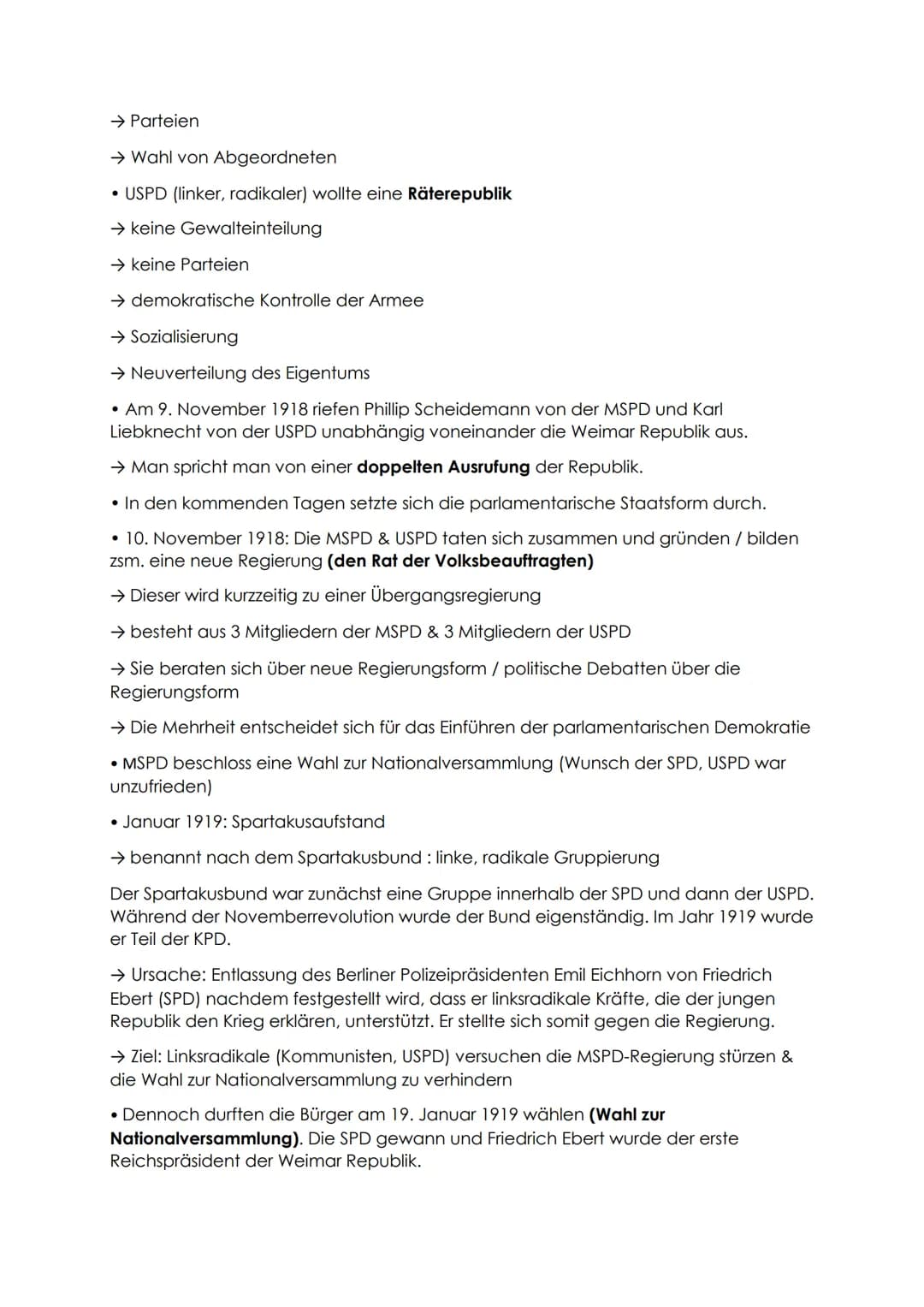 Die Weimarer Republik
Gründung
9. November 1918
Nach dem 1. Weltkrieg wurde Deutschland zum ersten Mal eine Demokratie. Nun
konnte das Volk 