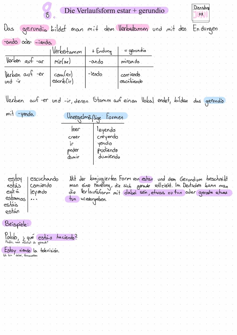 Grammatikheft yo
오
tú
él/ella
usted
4. DIE VERBEN AUF -AR
1. die
-ER UND - IR
TOMAR COMPRENDER SUBIR
tomo
comprendo
subo
tomas comprendes.
t