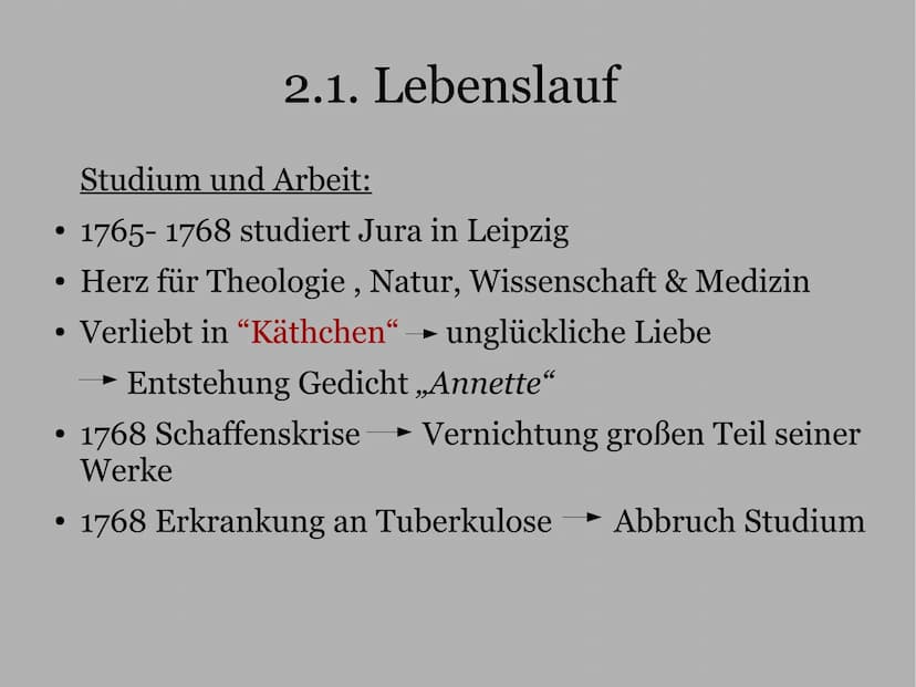 Johann Wolfgang von Goethe
Deutschvortrag
Schuljahr 2021/2022
Klasse 10
07.03.2022 1. Einleitung
2. Hauptteil
2.1. Lebenslauf
Gliederung
2.1