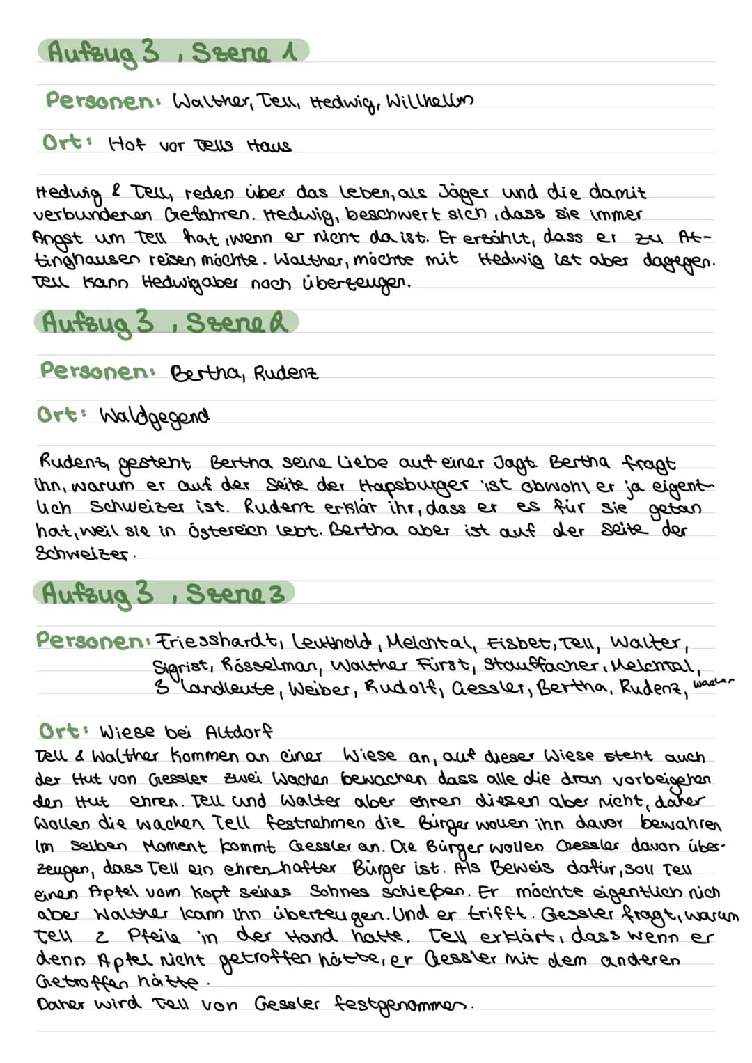 Wilhelm Tell 14.2.12
Aufzug 1, Szene 1
Personen: Kuoni, Werni, Ruoni, Seppi, tell, Baumg., Jenni, 1+2 Reiter
Ort: Hütte am Vierwaldstadtsee
