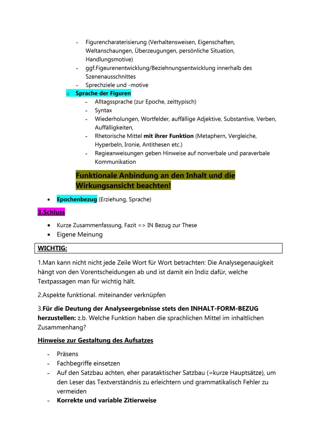 1.Einleitung
O Autor
O Titel
O Erscheinungsjahr
Textsorte
o Kurze Zusammenfassung des Inhalts des Gesamten literarischen Werkes(=Thema)
(han