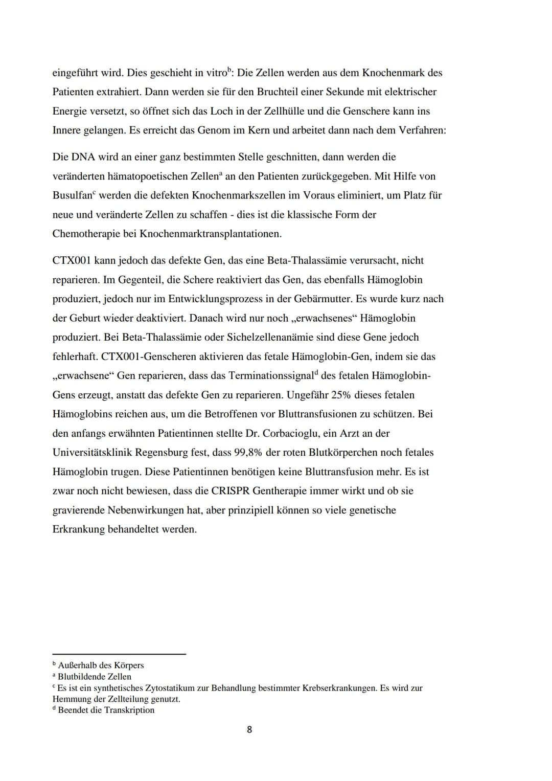 Heinrich-Heine-Gymnasium Wolfen
Schuljahr 2020/2021
Biologie, Kurs 4
Verfasserin: Elena Emilia Rüll
Facharbeit:
CRISPR Gentherapie- Eine gen