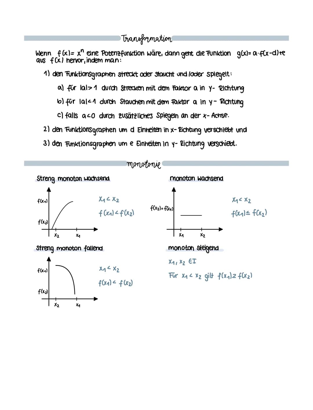 Poter funktion
Symmetrie
Haben alle Summanden gerade Exponenten, so ist die Funktion achsensymmetrisch.
Beispiel: f(x) = 2x4-x8
Haben alle S