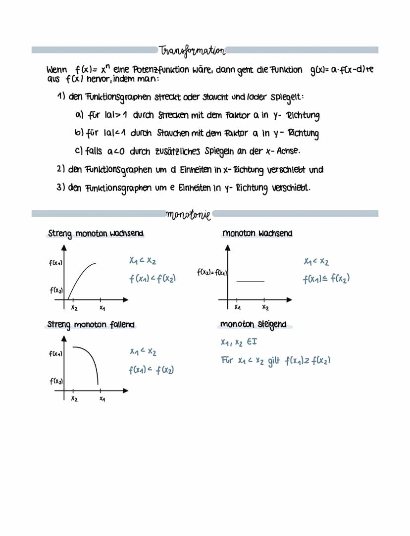 Poter funktion
Symmetrie
Haben alle Summanden gerade Exponenten, so ist die Funktion achsensymmetrisch.
Beispiel: f(x) = 2x4-x8
Haben alle S