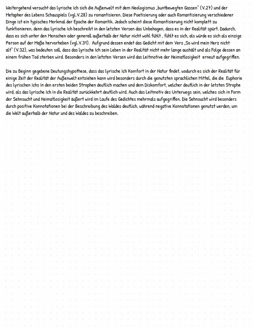 Abschied
Das Gedicht Abschied" von Joseph von Eichendorff aus dem Jahr 1810 ist der Epoche der Romantik zuzuordnen und
thematisiert, die Rei